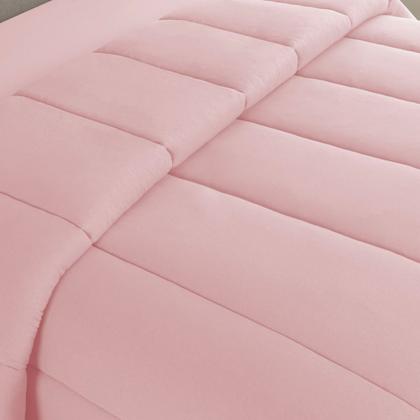 Imagem de Edredom Casal Malha 100% Algodão Liso Dupla Face C/ Viés