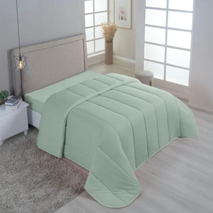 Imagem de Edredom Casal Malha Algodão Antialérgico Dupla Face Macio