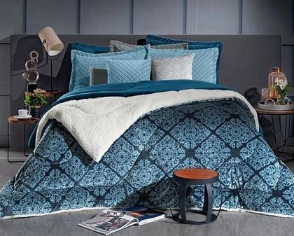 Imagem de Edredom Casal Plush Sherpa Carneirinho Hedrons