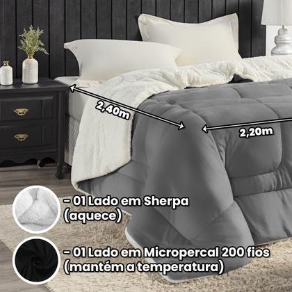 Imagem de Edredom Casal Queen com Sherpa Pele de Carneiro Everest Casen