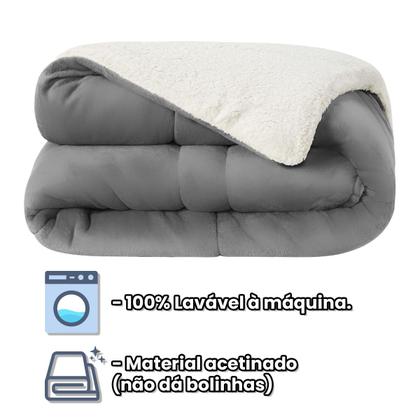 Imagem de Edredom Casal Queen com Sherpa Pele de Carneiro Everest Casen