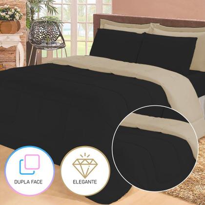 Imagem de Edredom Casal Queen Dupla Face 6 Peças Cobertor Casa Dona