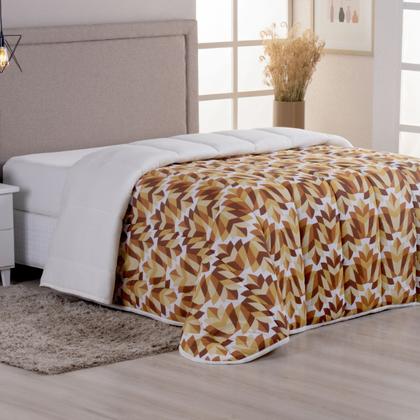 Imagem de Edredom Casal Queen Dupla Face Malha 100% Algodão Liso C/ Viés