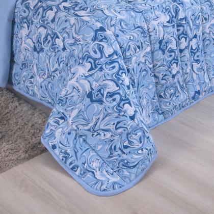 Imagem de Edredom Casal Queen Dupla Face Malha 100% Algodão Liso C/ Viés