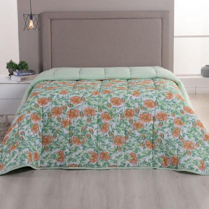 Imagem de Edredom Casal Queen Dupla Face Malha 100% Algodão Liso C/ Viés