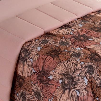 Imagem de Edredom Casal Queen Dupla Face Malha 100% Algodão Liso C/ Viés