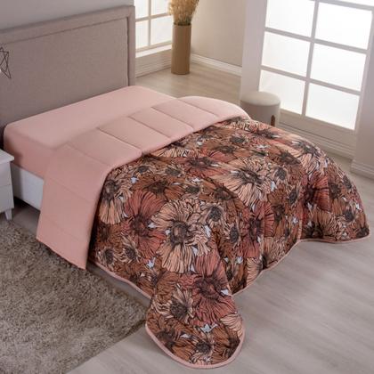 Imagem de Edredom Casal Queen Dupla Face Malha 100% Algodão Liso C/ Viés