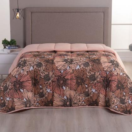 Imagem de Edredom Casal Queen Dupla Face Malha 100% Algodão Liso C/ Viés