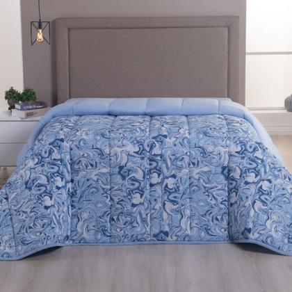 Imagem de Edredom Casal Queen Malha 100% Algodão Liso Dupla Face C/ Viés