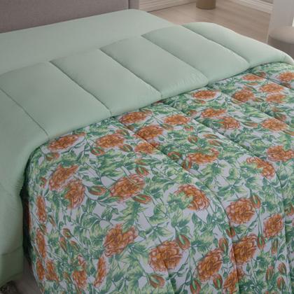 Imagem de Edredom Casal Queen Malha 100% Algodão Liso Dupla Face C/ Viés