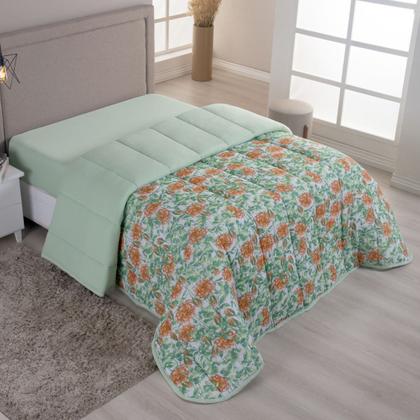 Imagem de Edredom Casal Queen Malha 100% Algodão Liso Dupla Face C/ Viés