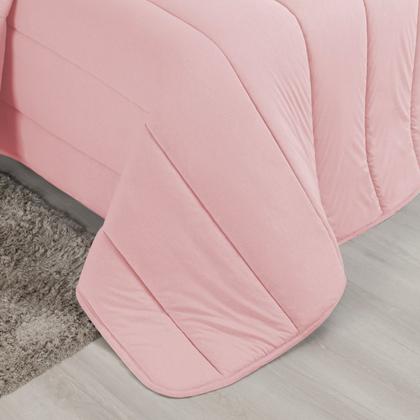 Imagem de Edredom Casal Queen Malha 100% Algodão Liso Dupla Face C/ Viés