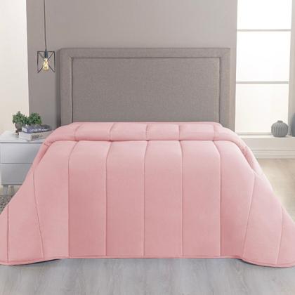 Imagem de Edredom Casal Queen Malha 100% Algodão Liso Dupla Face C/ Viés