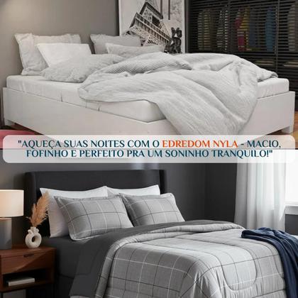 Imagem de Edredom Casal Queen Size 200 Fios Nyla Dupla Face Estampado Avere