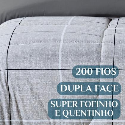 Imagem de Edredom Casal Queen Size 200 Fios Nyla Dupla Face Estampado Avere