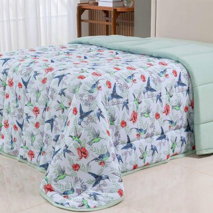 Imagem de Edredom Cobertor Sonnet Queen Malha Estampada Dupla Face