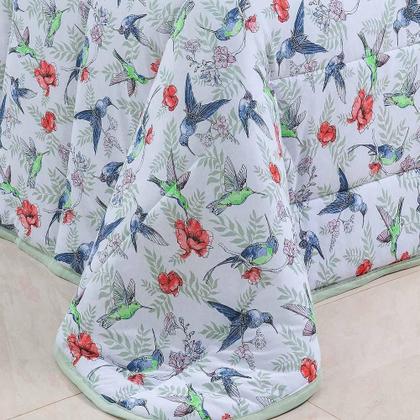 Imagem de Edredom Cobertor Sonnet Solteiro Malha Estampada Dupla Face