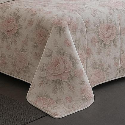 Imagem de Edredom com Sherpa Estampado ROSAS Matelado Duplaface Linha Premium Ultra Conforto