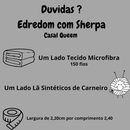 Imagem de Edredom com Sherpa Queen Avulso Cores Lisas