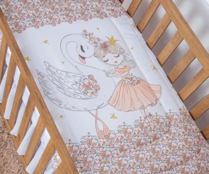 Imagem de Edredom de berço Bebê Personagens Dupla Face Menina (  Cisne)