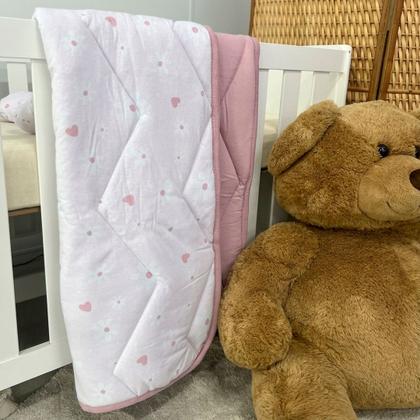 Imagem de Edredom De Berço Malha Algodão Linha Baby Infantil Bebê Estampado Fofinho