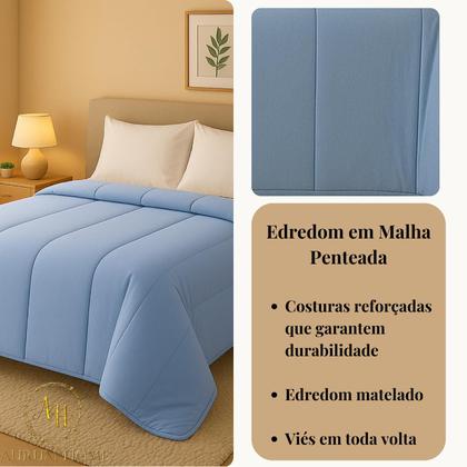 Imagem de Edredom De Malha Cama Solteiro Queen King Fio Pentado Quentinho Antialérgico Toque Macio