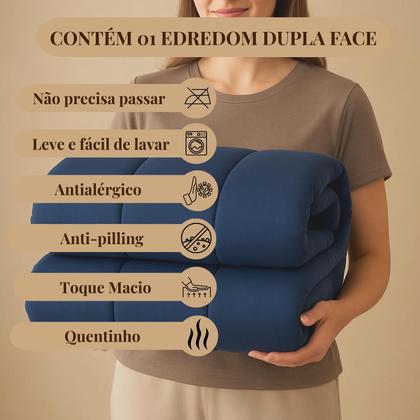 Imagem de Edredom De Malha Cama Solteiro Queen King Fio Pentado Quentinho Antialérgico Toque Macio