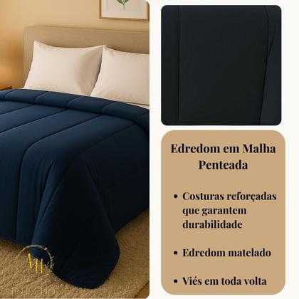 Imagem de Edredom De Malha Cama Solteiro Queen King Fio Pentado Quentinho Antialérgico Toque Macio