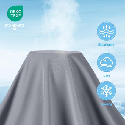Imagem de Edredom de resfriamento QUTOOL Twin Size com fronha cinza