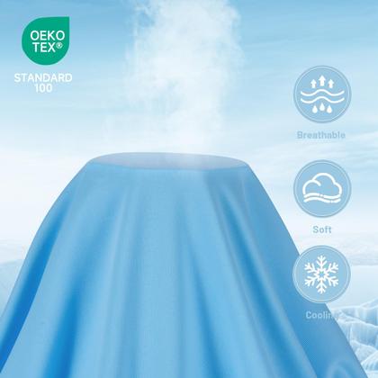 Imagem de Edredom de resfriamento QUTOOL Twin Size Silk Smooth Ice Blue