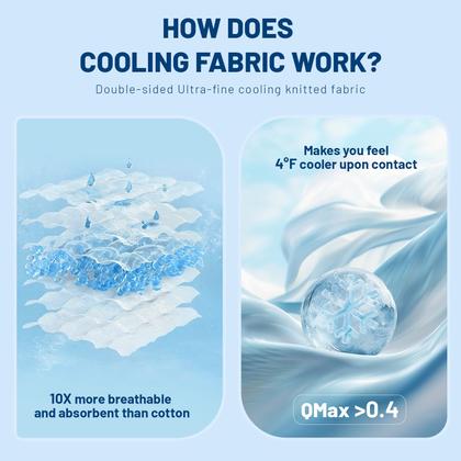 Imagem de Edredom de resfriamento QUTOOL Twin Size Silk Smooth Ice Blue