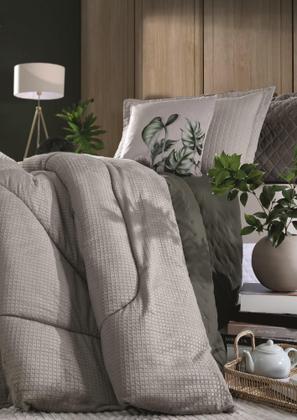 Imagem de Edredom Dupla Face De Plush Lugano Casal 220X235Cm Taupe