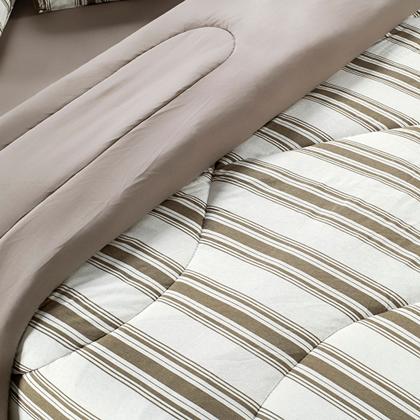 Imagem de Edredom Dupla Face Malha 100% Algodão Fio 30/1 Penteado 135g/m2 - Queen