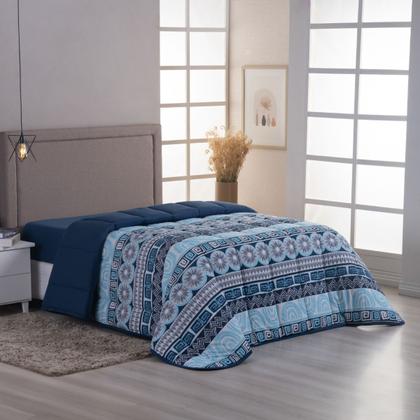 Imagem de Edredom Dupla Face Malha 100% Algodão Liso C/ Viés Avulso Grosso