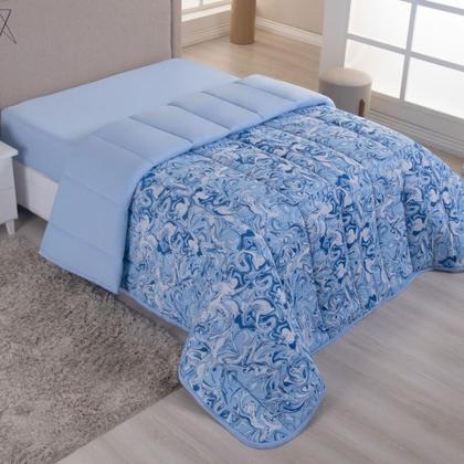 Imagem de Edredom Dupla Face Malha 100% Algodão Liso C/ Viés Avulso Grosso