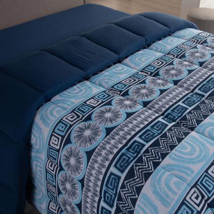 Imagem de Edredom Dupla Face Malha 100% Algodão Liso C/ Viés Avulso Grosso