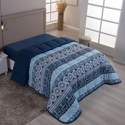 Imagem de Edredom Dupla Face Malha 100% Algodão Liso C/ Viés Avulso Grosso