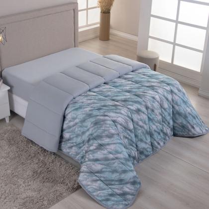 Imagem de Edredom Dupla Face Malha 100% Algodão Liso C/ Viés Avulso Grosso