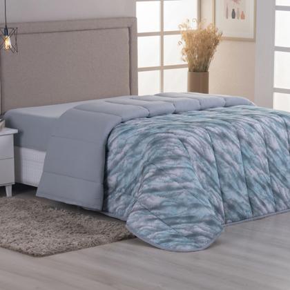 Imagem de Edredom Dupla Face Malha 100% Algodão Liso C/ Viés Avulso Grosso