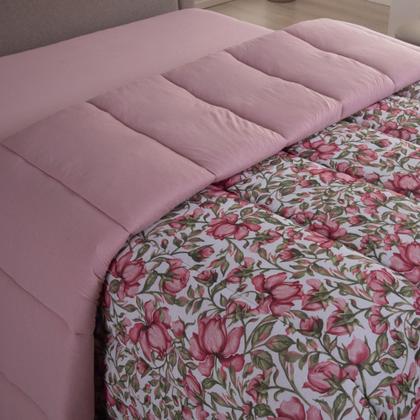 Imagem de Edredom Dupla Face Queen 100 Algodão  Estampado com Acabamento em Viés