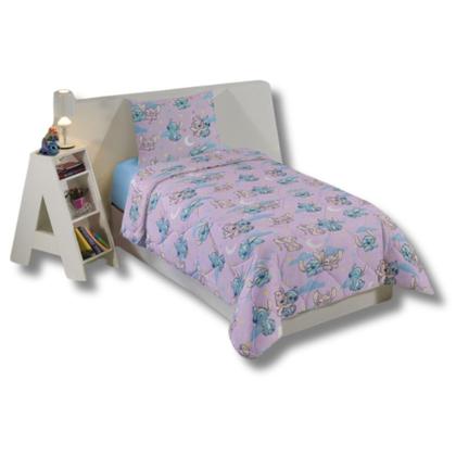 Imagem de Edredom Dupla Face Solteiro Infantil Estampado Stitch 1,40 x 2,10 Com Feminino Menina - Lepper