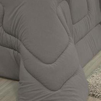 Imagem de Edredom Em Malha 100% Algodão Padrão Dupla Face Cinza Preto