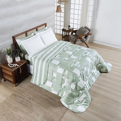 Imagem de Edredom + Jogo de Cama Afeto 400 Fios King 05 Peça 100% Poliéster - Adria