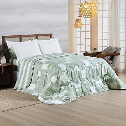 Imagem de Edredom + Jogo de Cama Afeto 400 Fios King 05 Peça 100% Poliéster - Adria