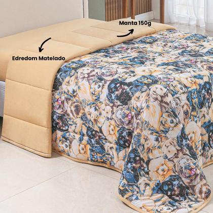 Imagem de Edredom King 100% Algodão Dupla Face Malha de Algodão Macio Estampado