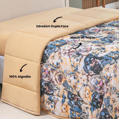 Imagem de Edredom King 100% Algodão Dupla Face Malha de Algodão Macio Estampado