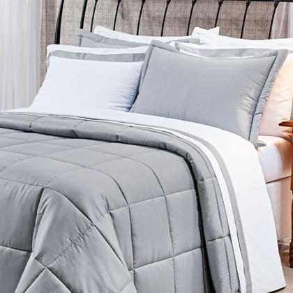 Imagem de Edredom King 3 Peças Dupla Face 100% Algodão Egípcio 400 fios Pádua