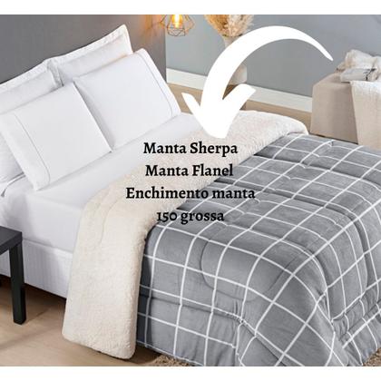 Imagem de Edredom King Coberdrom Sherpa e Flannel Manta 150 Austin