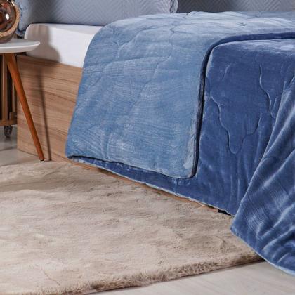 Imagem de Edredom King Plush Bicolor Dupla Face 100% Poliéster 240x260cm