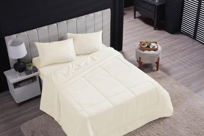 Imagem de Edredom liso casal padrão percal 200 fios avulso 100% algodão